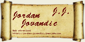 Jordan Jovandić vizit kartica